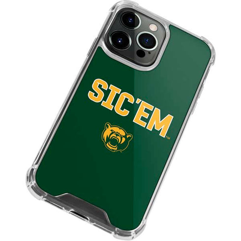Baylor University Sic Em Green iPhone 14 Pro Clear Case